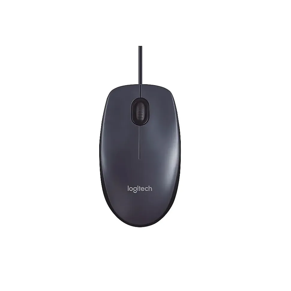 B100 Wired Ambidextrous Optical USB Mouse, Black (910-001439) | Logitech Cheap