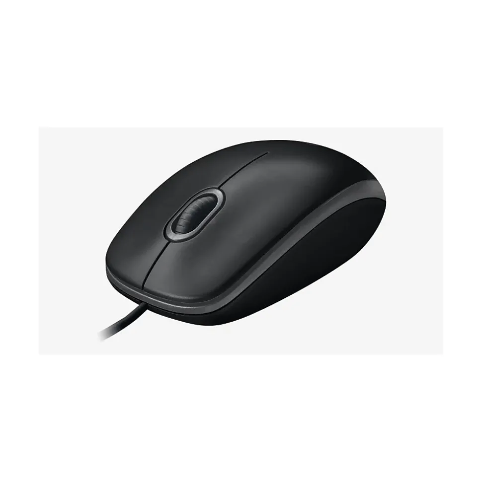 B100 Wired Ambidextrous Optical USB Mouse, Black (910-001439) | Logitech Cheap