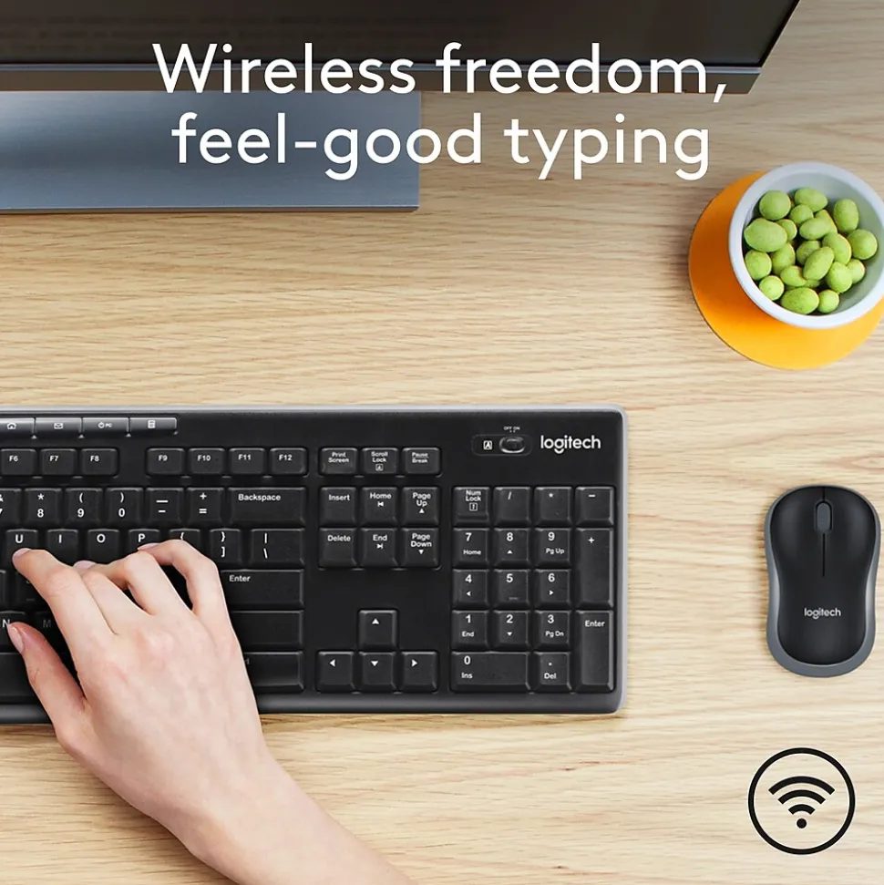 Combo MK270 Wireless Keyboard & Mouse, Black (920-004536) | Logitech Discount