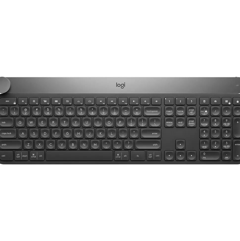 Craft Advanced with Creative Input Dial Wireless Keyboard, Gray (920-008484) | Logitech Flash Sale
