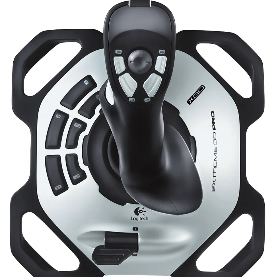 Extreme 3D Pro Joystick with Precision Twist Rudder Control for PC/Mac, Cable Connectivity, Black (963290-0403) | Logitech Shop