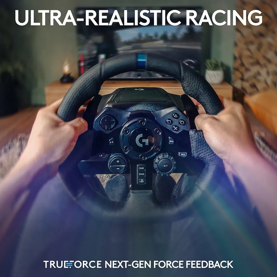 G G923 TRUEFORCE Sim Racing Wheel and Pedals for PS5, PS4 and PC, Black (941-000147) | Logitech Outlet