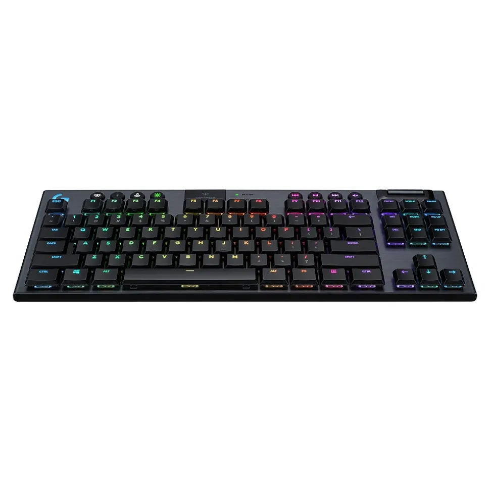 G915 TKL LIGHTSPEED GL Linear Wireless Gaming RGB Mechanical Keyboard, Black (920-009512) | Logitech Clearance