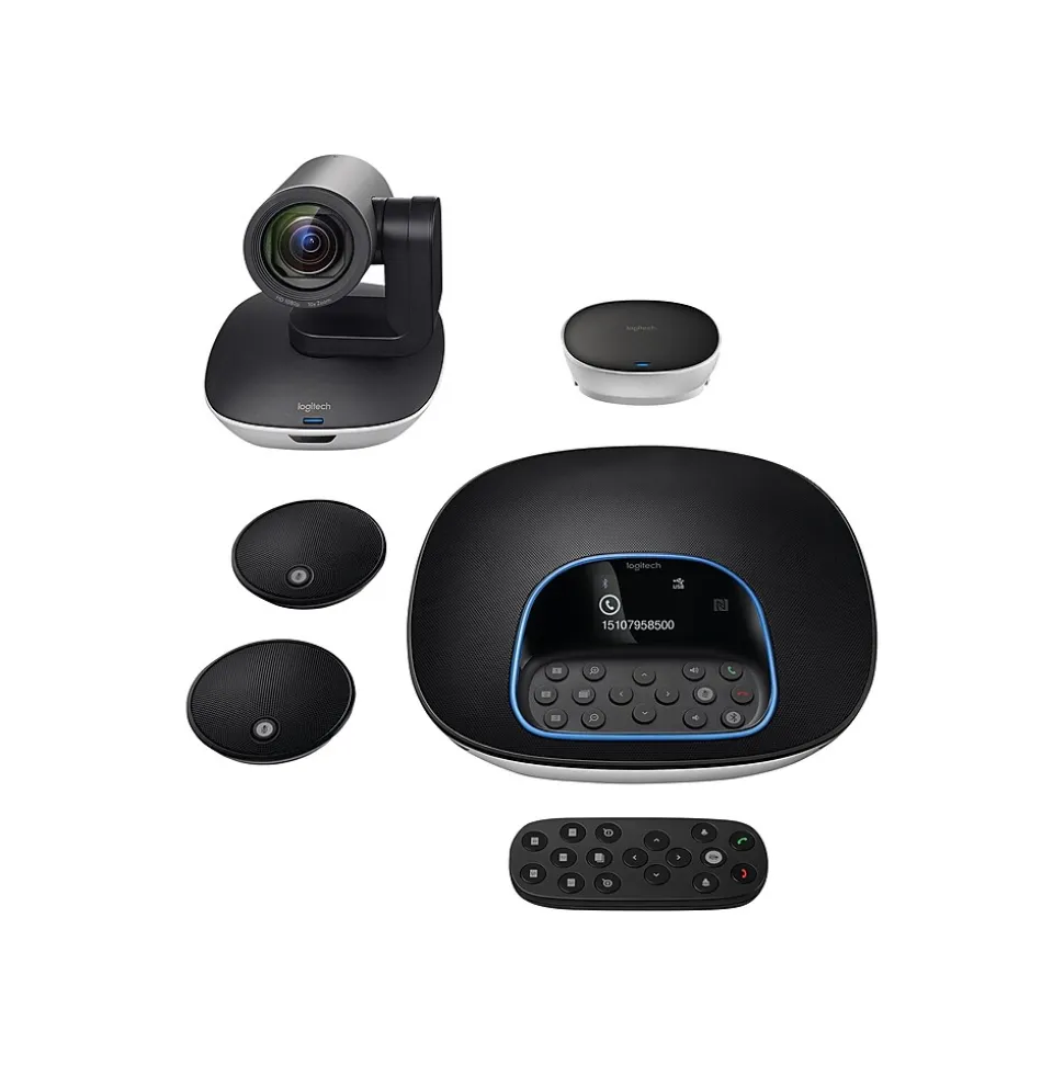 GROUP 3 Megapixels Conferencing Webcam, Black (960-001060) | Logitech Best Sale