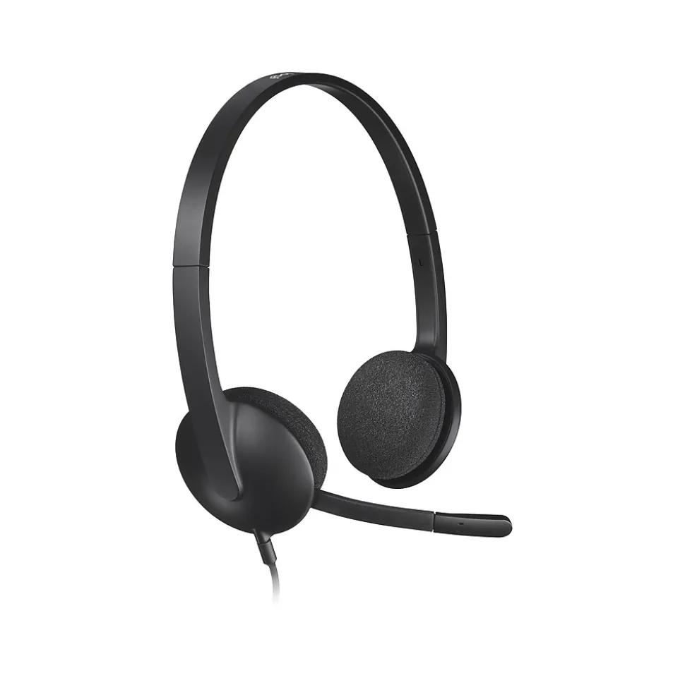 H340 Computer Headset, Over-the-Head, Black (981-000507) | Logitech Fashion