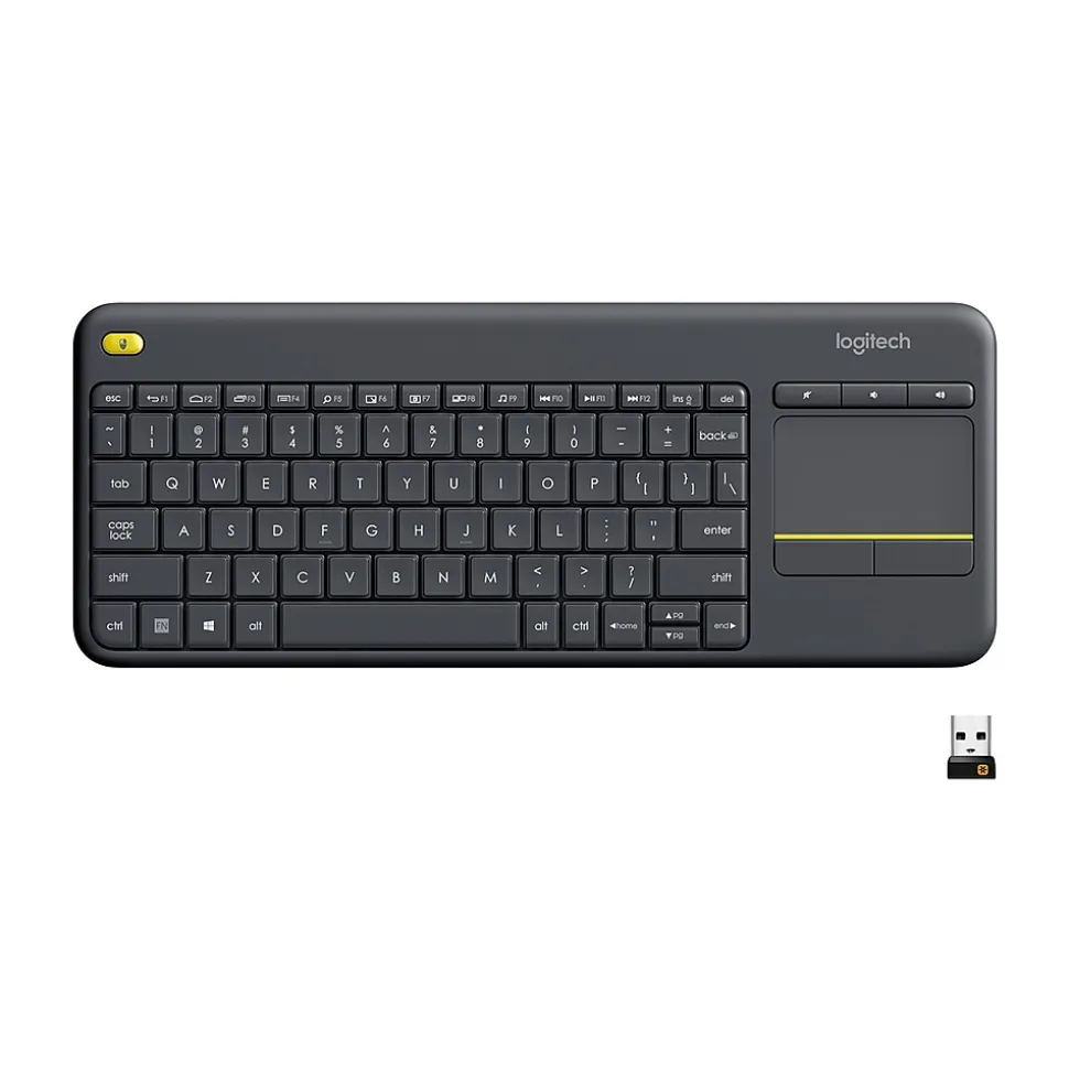 K400 Plus Wireless Touch Keyboard, Dark Gray (920-007119) | Logitech Store