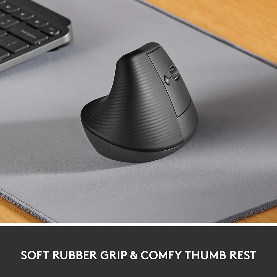 Lift Vertical Wireless Ergonomic Vertical Optical Bluetooth & USB Mouse, (910-006466) | Logitech Online