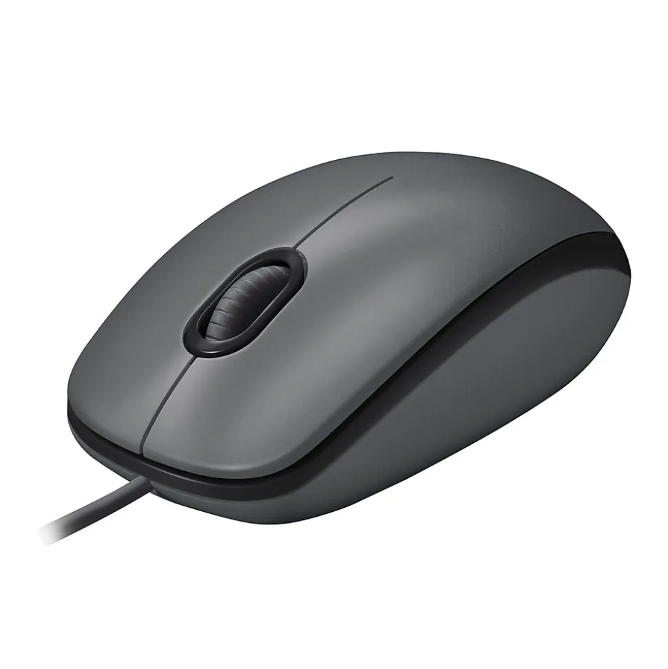 M100 Ambidextrous Optical USB Mouse, Black (910-001601) | Logitech Flash Sale