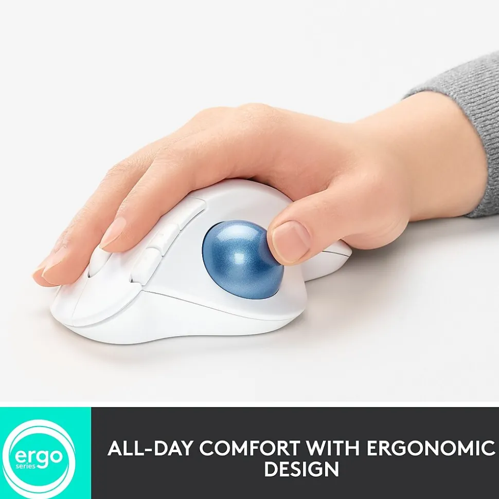 M575 Ergonomic Wireless Trackball USB Mouse, (910-005868) | Logitech Flash Sale