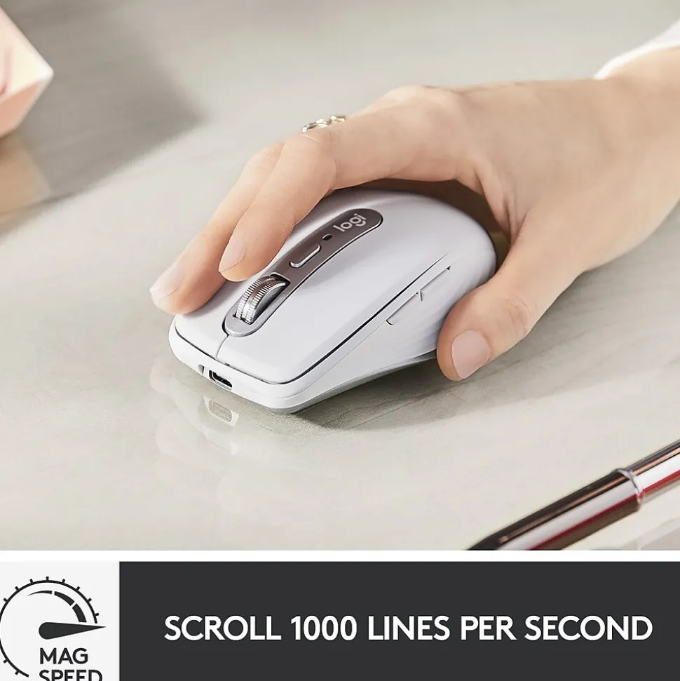 MX Anywhere 3 for Mac Ergonomic Wireless Laser Mouse, Pale Gray (910-005899) | Logitech Flash Sale