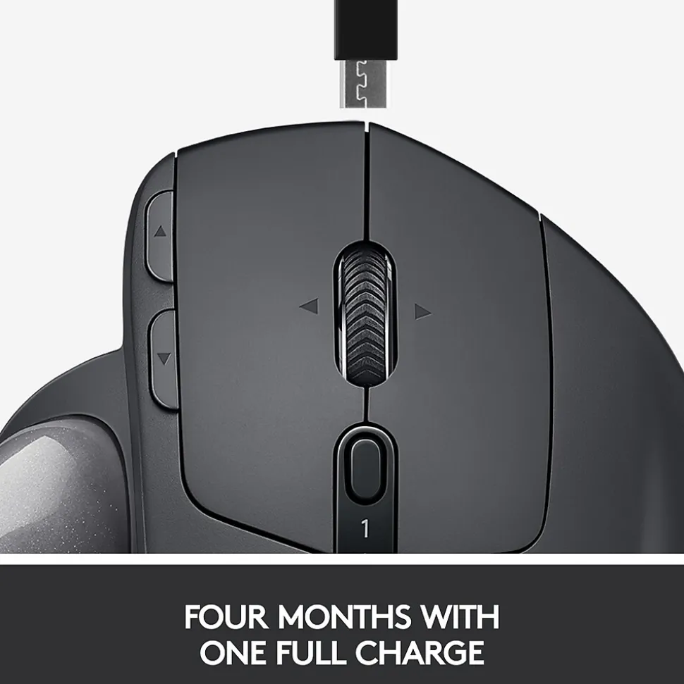 MX Ergo Plus Wireless Ergonomic Optical 2.4 GHz Mouse, Black (910-005178) | Logitech Fashion