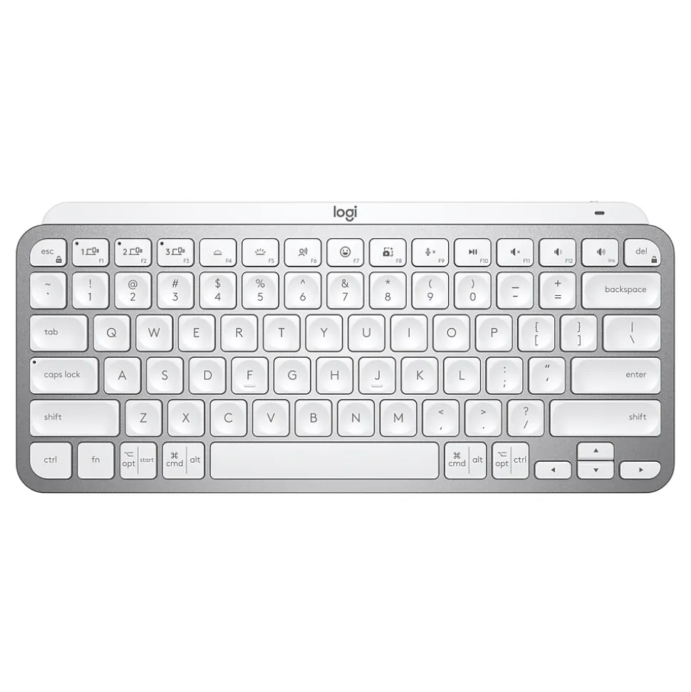 MX Keys Mini Wireless Ergonomic Keyboard, Pale Gray (920-010473) | Logitech Flash Sale