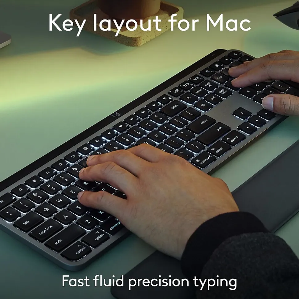 MX Keys S for Mac Wireless Keyboard, Space Gray (920-011621) | Logitech Shop