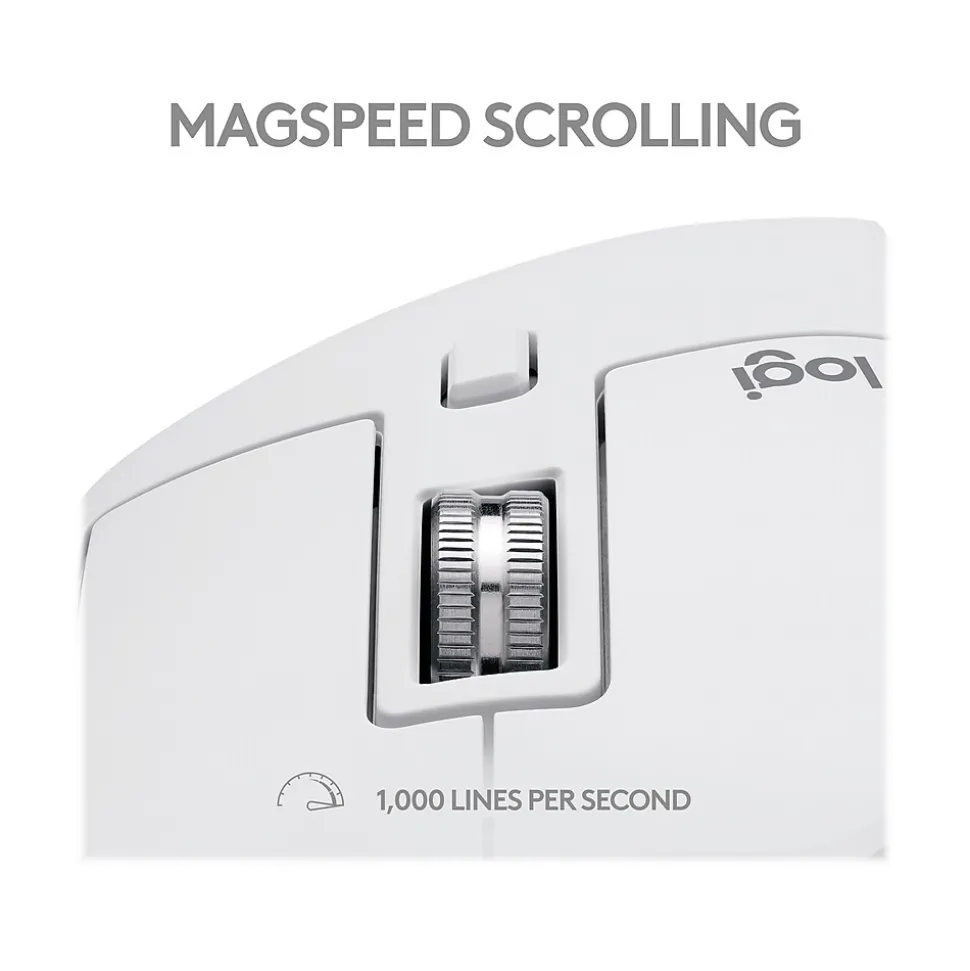 MX Master 3S for Mac Ergonomic Wireless Optical Bluetooth Mouse, Pale Gray (910006570) | Logitech Online