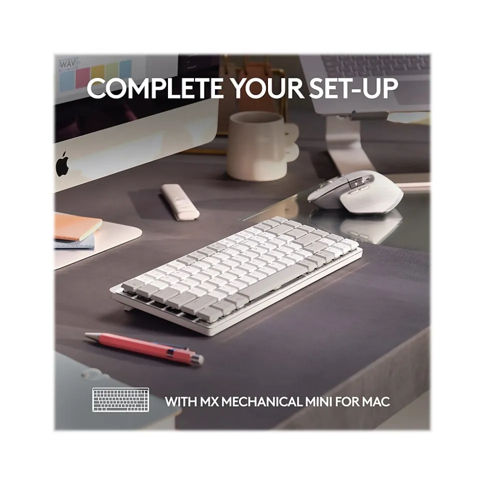 MX Master 3S for Mac Ergonomic Wireless Optical Bluetooth Mouse, Pale Gray (910006570) | Logitech Online