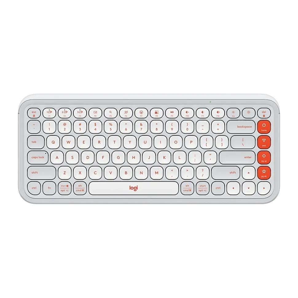 POP Icon Keys Wireless Keyboard, Off White/Orange (920-012935) | Logitech Discount