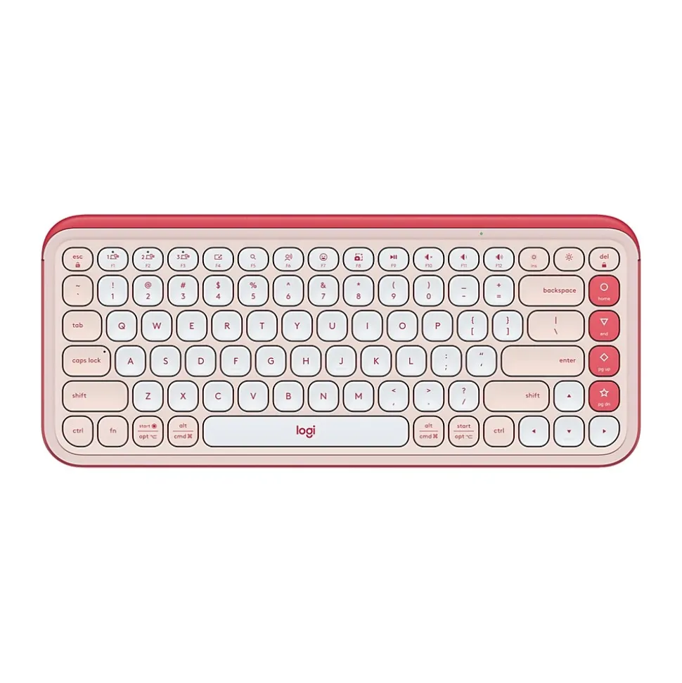 POP Icon Keys Wireless Keyboard, Rose/Off White (920-013049) | Logitech Sale