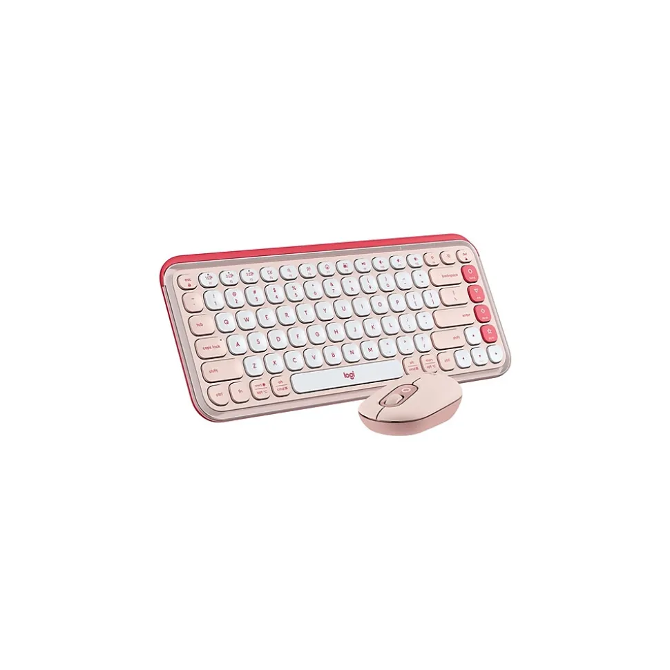 POP Icon Wireless Keyboard and Optical Mouse Combo, Rose and Off-White (920-013105) | Logitech Sale