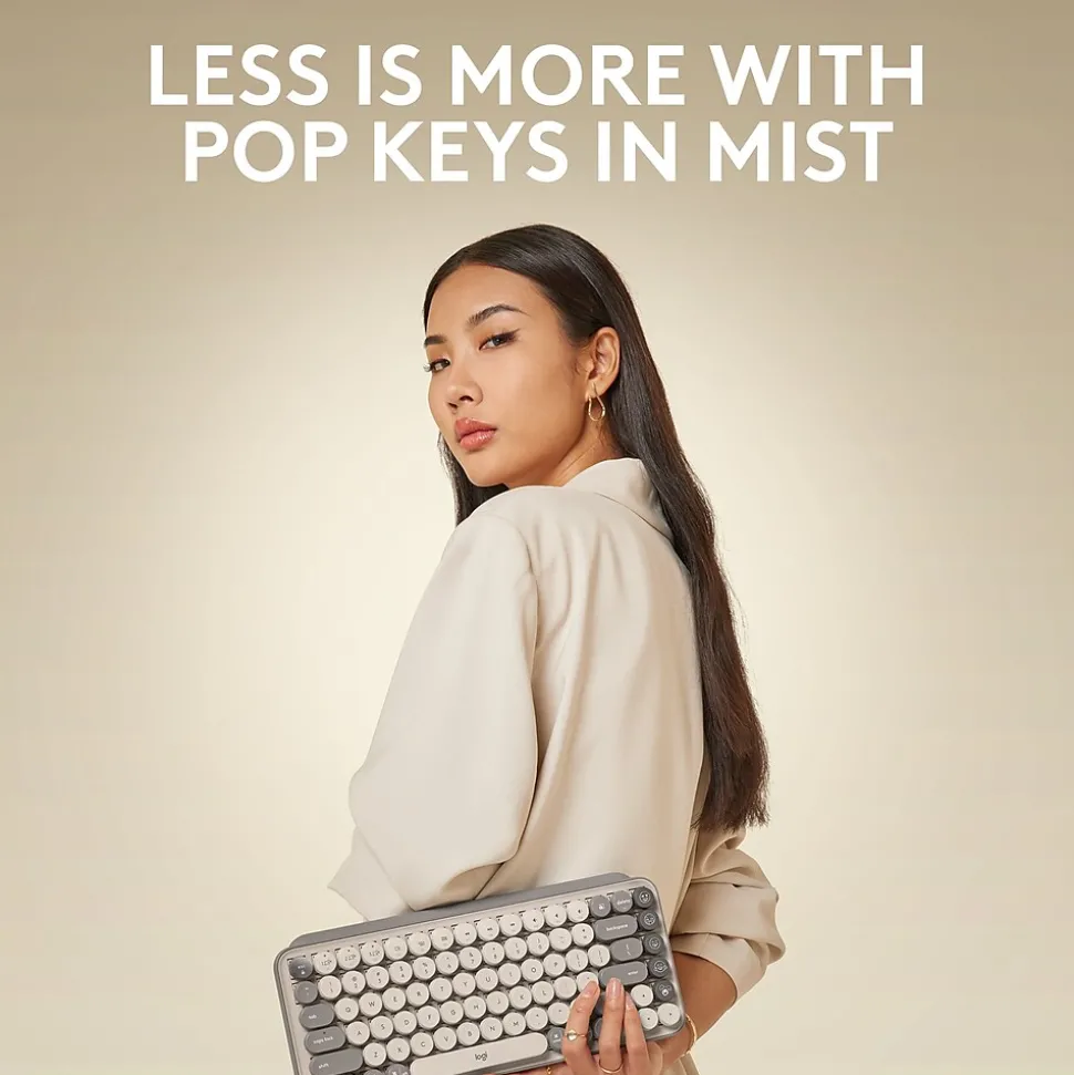 POP Keys Wireless Mechanical Keyboard, Mist (920-011232) | Logitech Store