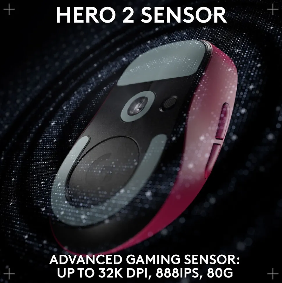 PRO X SUPERLIGHT 2 DEX Wireless Ergonomic Asymmetrical Optical USB Gaming Mouse, Pink (910-007371) | Logitech Shop