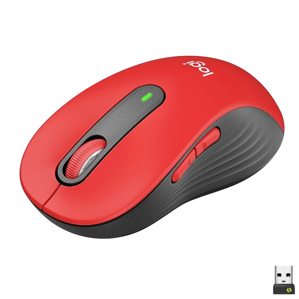 Signature M650 L Wireless Optical USB Mouse, Classic Red (910-006358) | Logitech Clearance