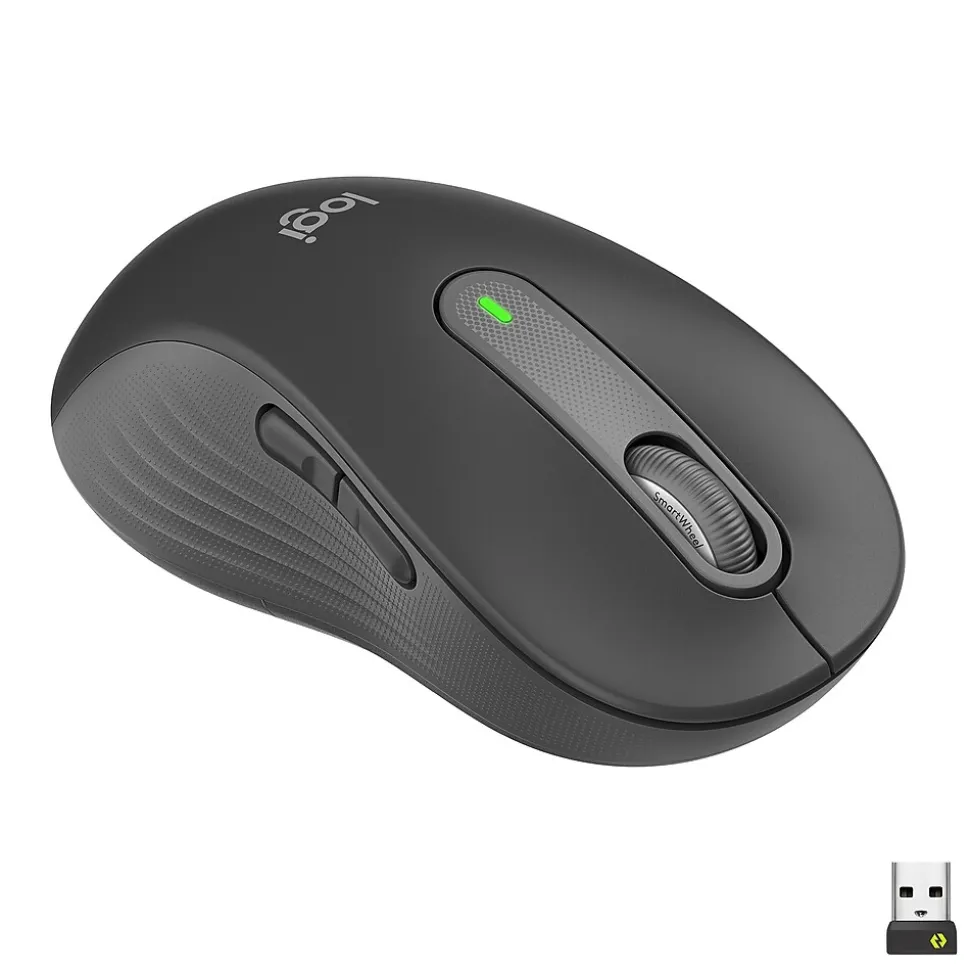 Signature M650 Large Left Wireless Optical Mouse - For Large Sized Left Hands, Graphite (910-006234) | Logitech Store