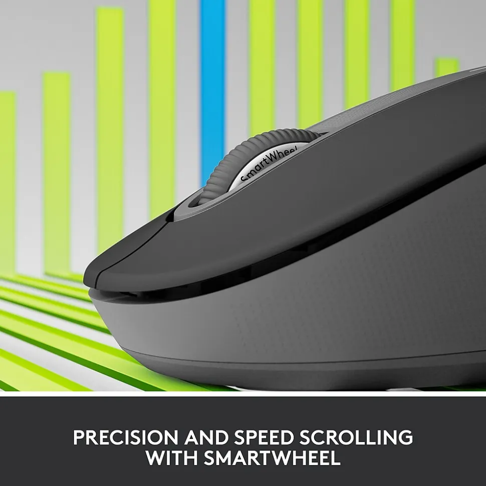Signature M650 Large Left Wireless Optical Mouse - For Large Sized Left Hands, Graphite (910-006234) | Logitech Store