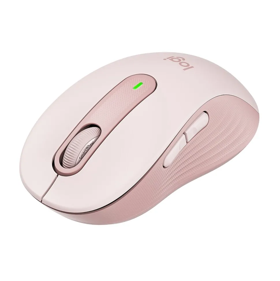 Signature M650 Wireless Ergonomic Optical Bluetooth & USB Mouse, Rose (910-006251) | Logitech Hot