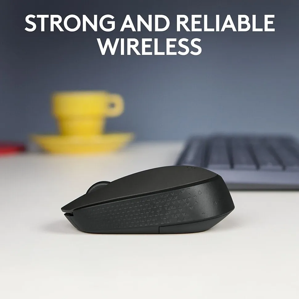 Wireless Ambidextrous 2.4 GHz Mouse, Black (910-004940) | Logitech Flash Sale