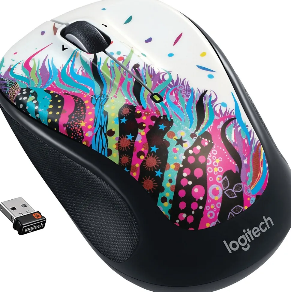 Wireless Ambidextrous Optical USB Mouse, Black (910-006828/3803) | Logitech Clearance