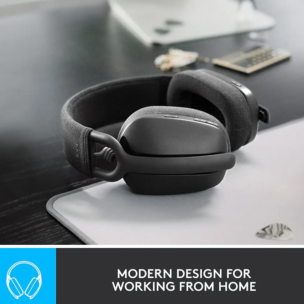 Zone Vibe 100 Wireless Noise Canceling Bluetooth Headset, Graphite (981-001256) | Logitech Outlet