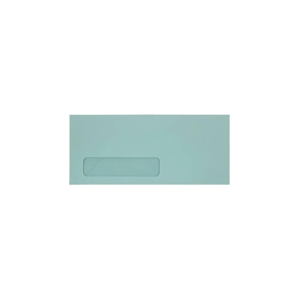 #10 (4 1/8" x 9 1/2") Window Envelopes, Pastel Blue, 250/BX | LUX Clearance