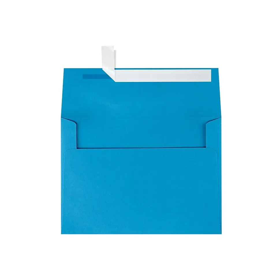 5 1/4" x 7 1/4" A7 Invitation Envelopes W/Peel & Press, Pool Blue, 250/BX | LUX Cheap