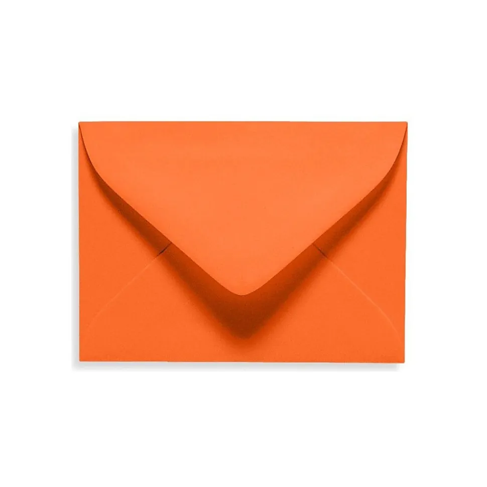 2 11/16" x 3 11/16" 70lbs. #17 Mini Envelopes W/Glue, Mandarin Orange, 50/Pack | LUX Sale