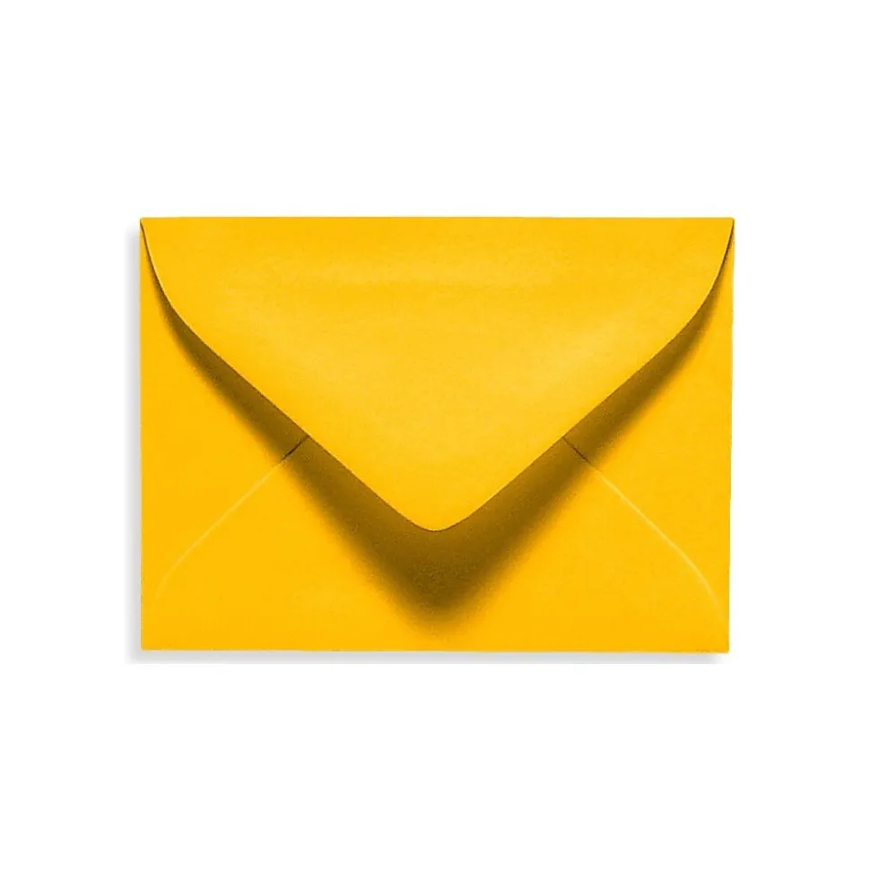 2 11/16" x 3 11/16" 70lbs. #17 Mini Envelopes W/Glue, Sunflower Yellow, 50/Pack | LUX Best Sale