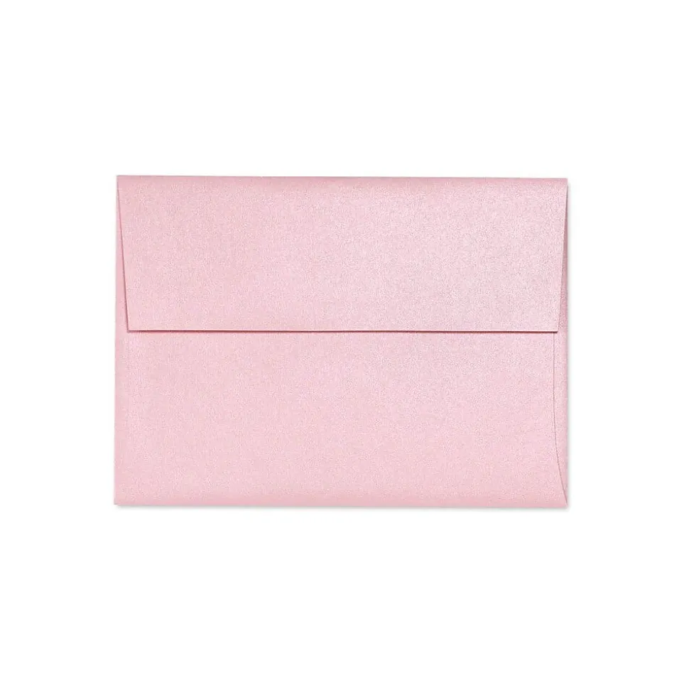 5 3/4" x 8 3/4" 80lbs. A9 Invitation Envelopes W/Glue, Rose Quartz Metallic Pink, 50/Pack | LUX Best Sale