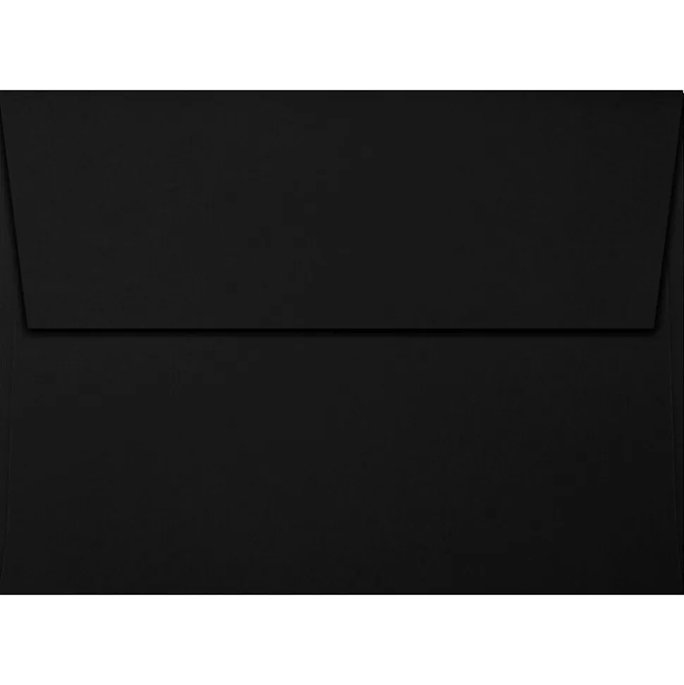 5 1/4" x 7 1/4" 80lbs. A7 Invitation Envelopes W/Peel & Press, Midnight Black | LUX Outlet
