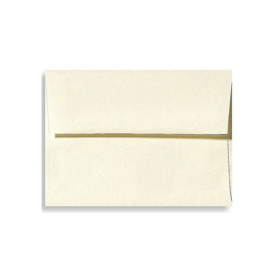 5 3/4" x 8 3/4" 70lbs. A9 Invitation Envelopes W/Peel & Press, Natural Linen | LUX Discount