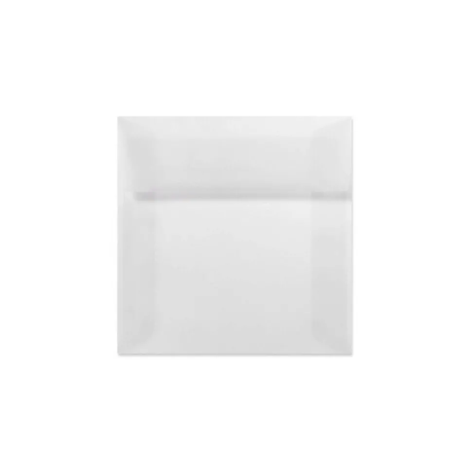 5 1/2 x 5 1/2 Square Envelopes, 50/Box, Clear Translucent (8515-50-50) | LUX Cheap