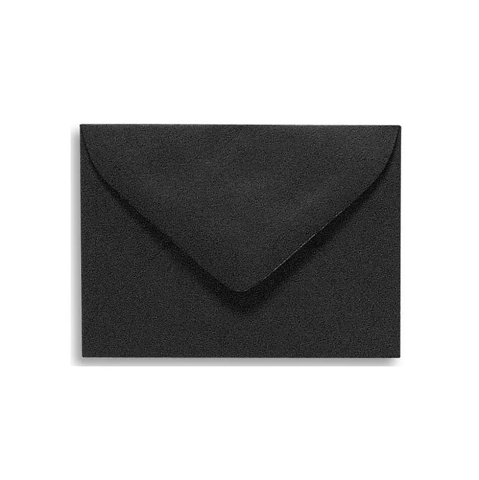 #17 Mini Envelopes (2 11/16 x 3 11/16) 50/Box, Midnight Black (MINBLK-50) | LUX Best