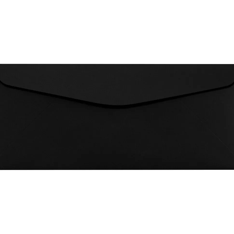 #10 Regular Envelopes (4 1/8 x 9 1/2) 50/Pack, Midnight Black (-4260-B-50) | LUX Best