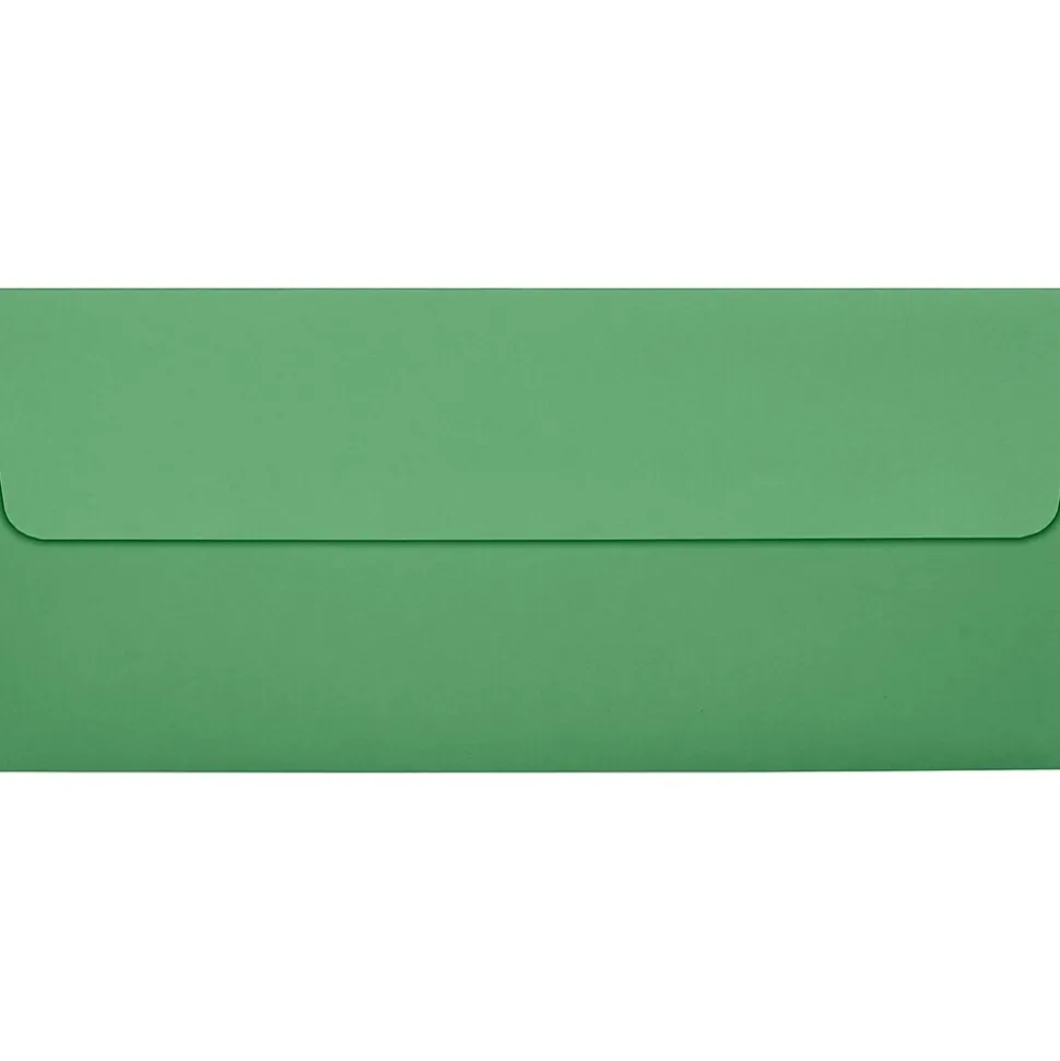 #10 Square Flap Envelopes (4 1/8 x 9 1/2) 50/Pack, Holiday Green (-4860-L17-50) | LUX Shop