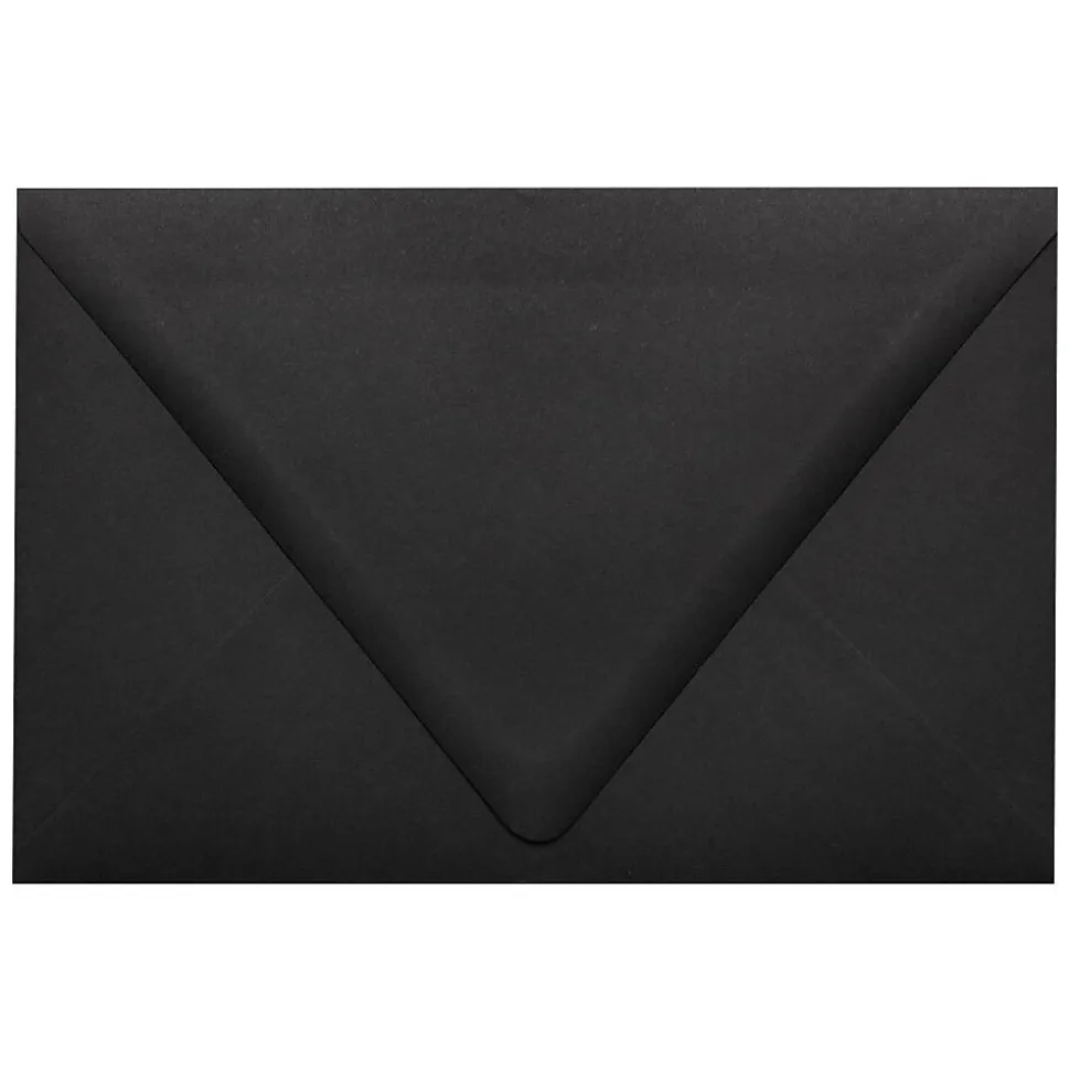 6 x 9 Booklet Contour Flap Envelopes 50/Pack, Midnight Black (1820-B-50) | LUX Fashion
