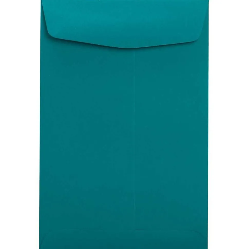 9" x 12" 70lbs. Open End Envelopes, Teal Blue, 50/Pack | LUX Flash Sale