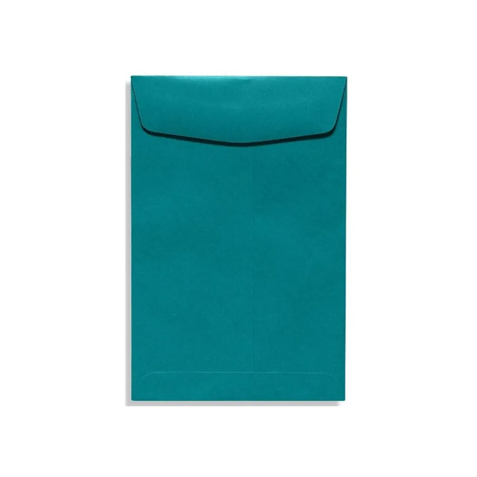 9" x 12" 70lbs. Open End Envelopes, Teal Blue, 50/Pack | LUX Flash Sale