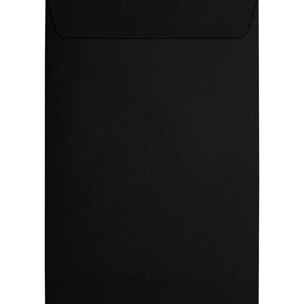 6 x 9 Open End Envelopes, Black Linen, 500/Box (1644-BLI-500) | LUX Best Sale