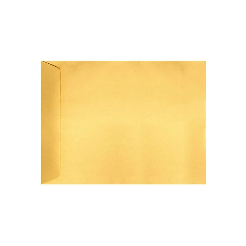 9 x 12 Open End Envelopes, 500/Box, Gold Metallic (4894-07-500) | LUX Best