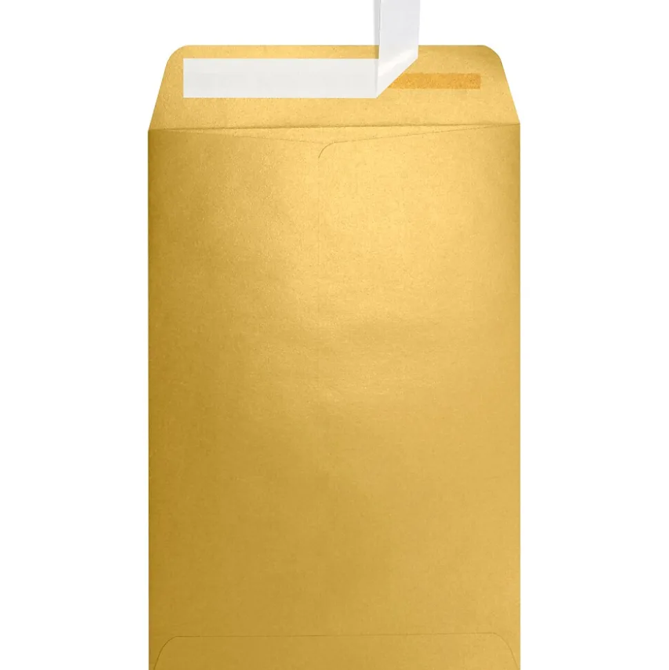 6 x 9 Open End Envelopes, 50/Box, Gold Metallic (1644-07-50) | LUX Store