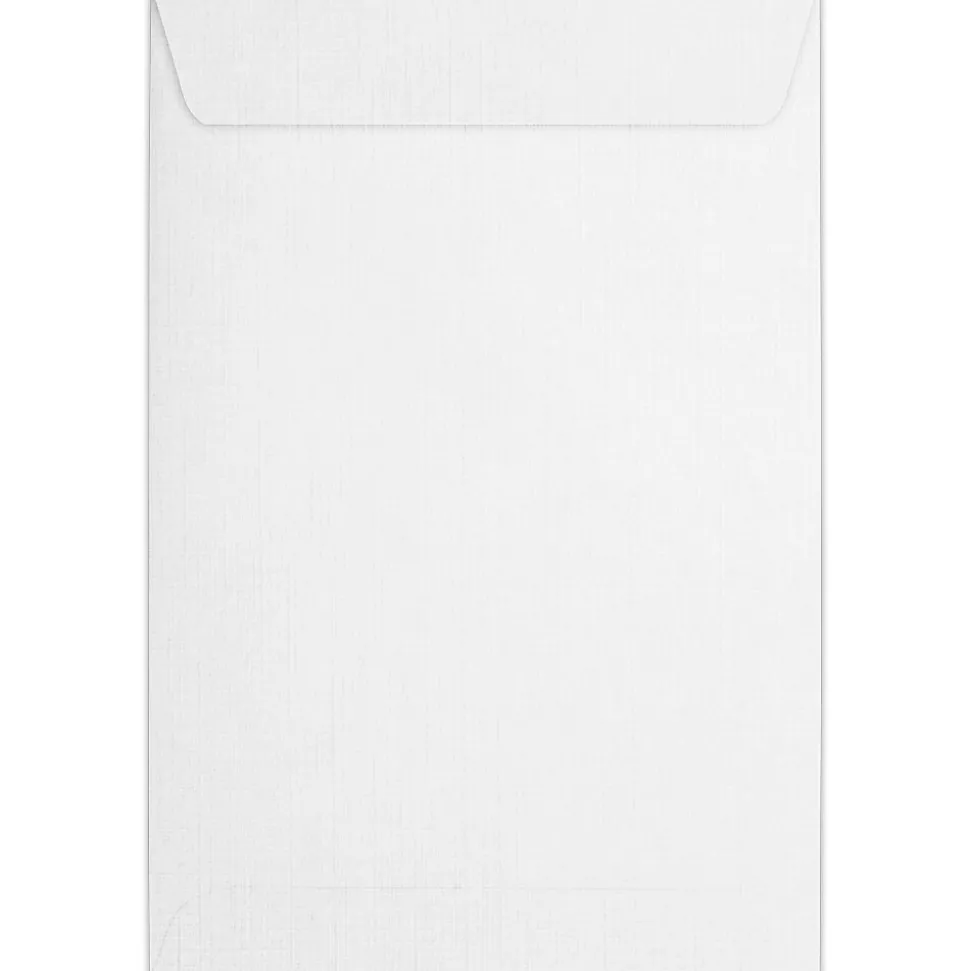 6 x 9 Open End Envelopes, 50/Box, White Linen (1644-WLI-50) | LUX Outlet