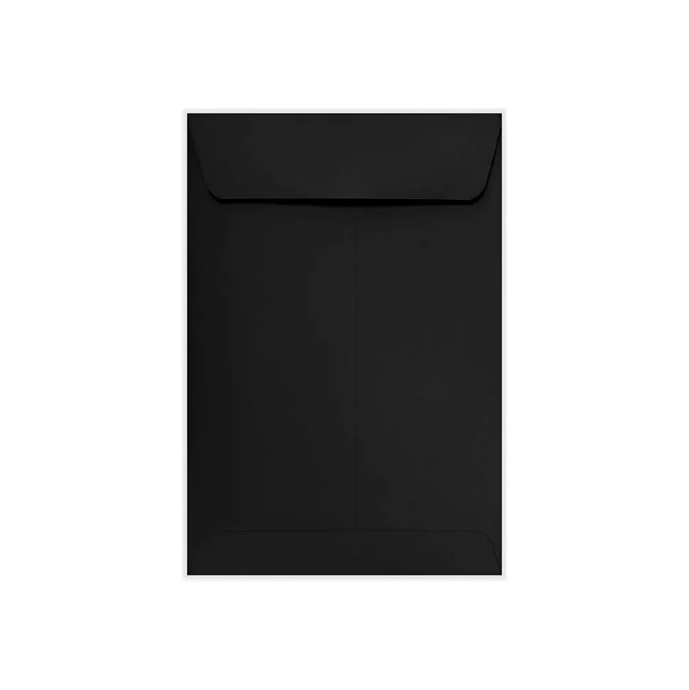 6.5" x 9.5" Open End Envelopes 500/Pack, Midnight Black (-1645-56-500) | LUX New